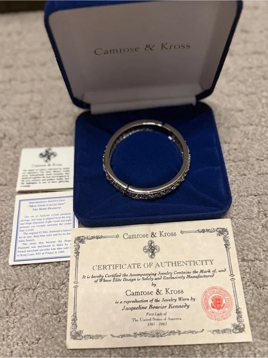 Camrose & Kross Jacqueline Kennedy “JBK” Crystal Bracelet w/ Box & COA